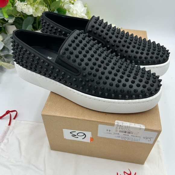 Men\'s Christian Louboutin roller boat slip on sneakers size 44 made in Italy main image 13
